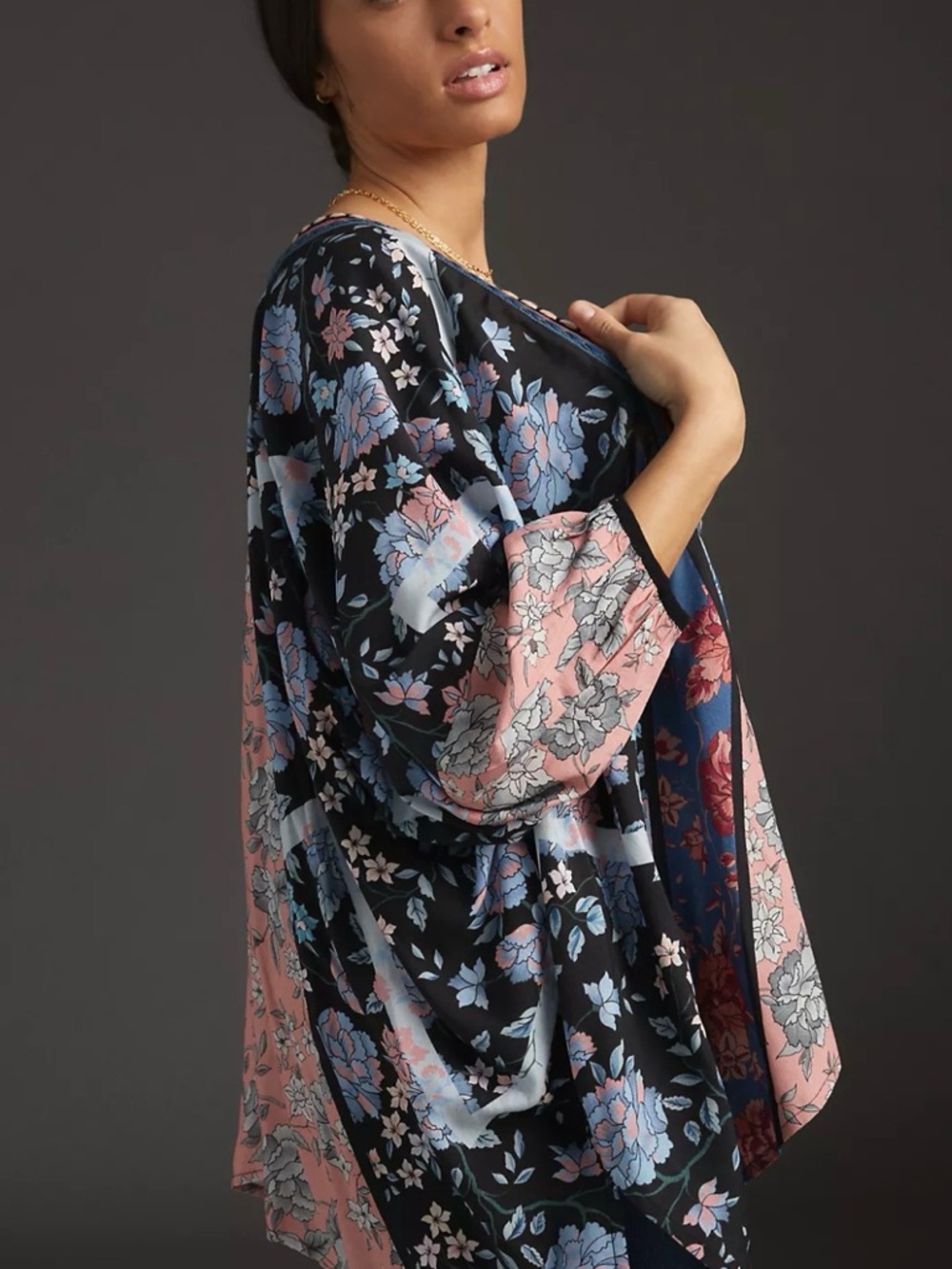 Bl-nk London Anthropologie Allie Floral Kimono One Size